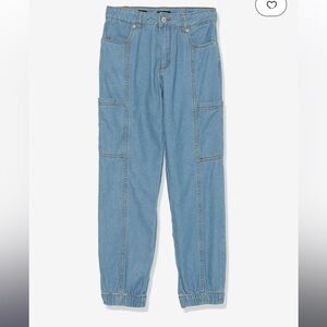 Girls denim cargo jeans size 10